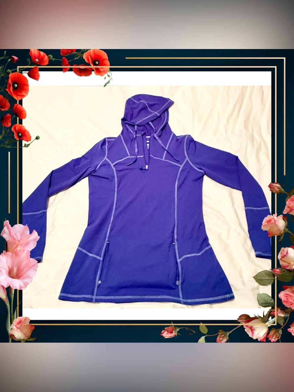 Hoodie pullover shirt - Kirkland Signature - Blue / purple - Active - Size M NEW